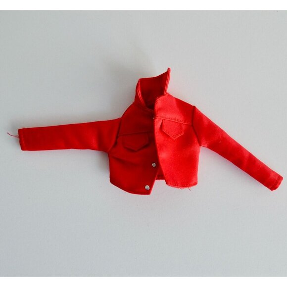 Mattel Barbie Red Crop Cropped Jacket - Picture 1 of 3